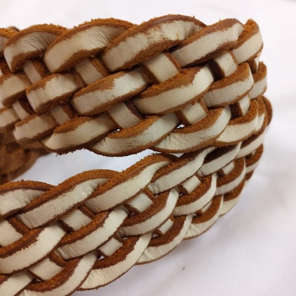 Vintage Lucky Brand Braided Weave Distressed Belt Size 26 - Picture 5 of 15